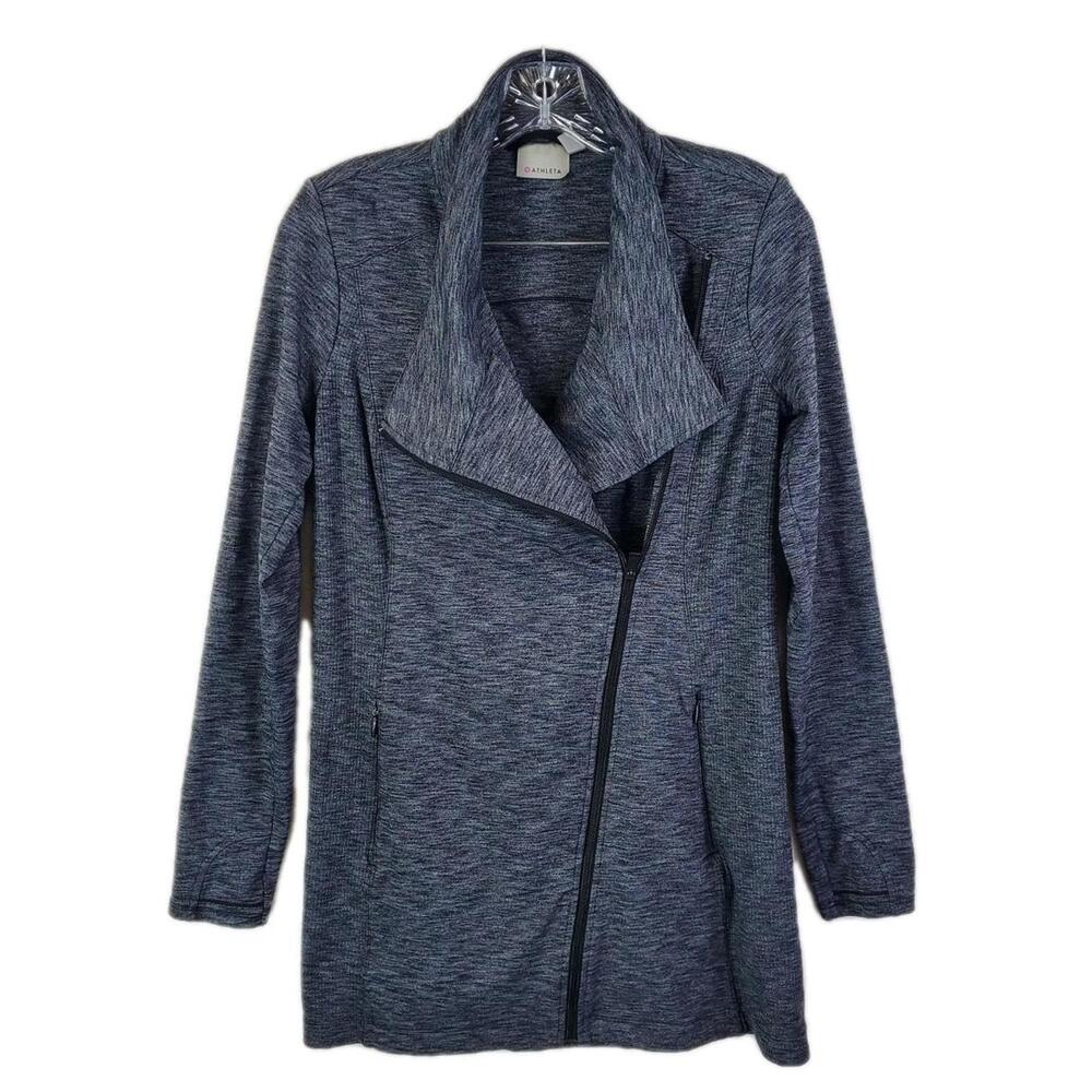 Athleta Intention Gray Heathered Assymetrical Ath… - image 1